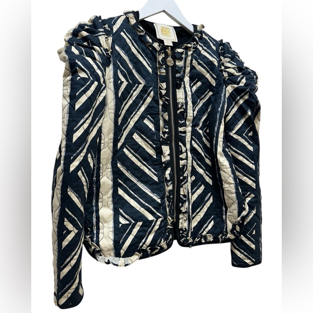 Emily McCarthy Ava Reversible Jacket Plaid Noir Navy/Black/Cream Sz XS Women’s - Picture 2 of 14